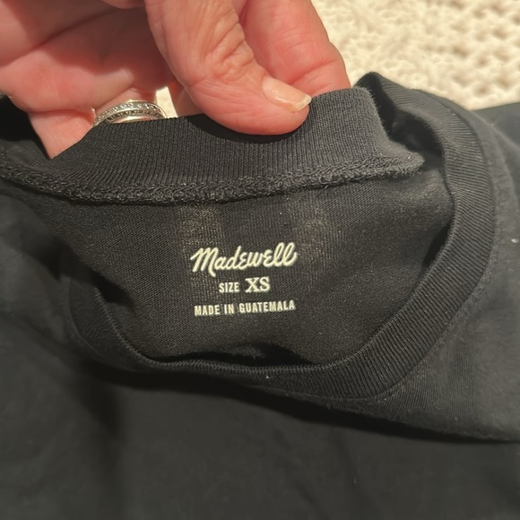 MADEWELL WOMENS XS 100%COTTONClassic Black T-Shirt - Picture 3 of 9